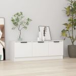 Comodă TV, alb, 102x35x36,5 cm, lemn prelucrat GartenMobel Dekor