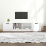 Comodă TV, 2 buc., alb, 80x35x36,5 cm, lemn prelucrat GartenMobel Dekor