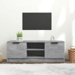 Comodă TV, gri beton, 102x35x36,5 cm, lemn prelucrat GartenMobel Dekor