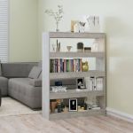 Bibliotecă/Separator cameră, gri beton, 100x30x135 cm GartenMobel Dekor