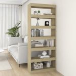 Bibliotecă/Separator cameră, stejar sonoma, 80x30x198 cm, PAL   GartenMobel Dekor