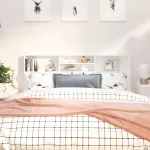 Tăblie de pat cu dulap, alb, 180x19x103,5 cm GartenMobel Dekor