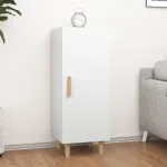 Servantă, alb, 34,5x34x90 cm, lemn compozit GartenMobel Dekor