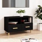 Comodă TV, negru, 80x36x50 cm, lemn prelucrat GartenMobel Dekor