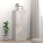 Dulap de perete, gri beton, 34,5x34x90 cm, lemn compozit GartenMobel Dekor