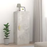 Dulap de perete, gri beton, 34,5x34x90 cm, lemn compozit GartenMobel Dekor