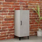 Servantă, gri beton, 34,5x34x90 cm, lemn compozit GartenMobel Dekor