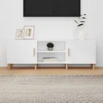 Comodă TV, alb, 150x30x50 cm, lemn compozit GartenMobel Dekor