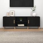 Comodă TV, negru, 150x30x50 cm, lemn compozit GartenMobel Dekor