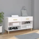 Pantofar, alb, 102x35x55 cm, lemn compozit GartenMobel Dekor