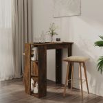 Masă de bar cu raft, stejar afumat, 102x50x103,5 cm, PAL GartenMobel Dekor
