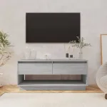812973  TV Cabinet Grey Sonoma 102x41x44 cm Chipboard GartenMobel Dekor