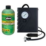 Kit Anti-Pana Slime Smart Repair 473ml + Compresor aer 12V pentru anvelope fara camera lichid reparatie pana instant AutoDrive ProParts