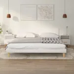 Noptiere, 2 buc., alb extralucios, 40x35x47 cm GartenMobel Dekor