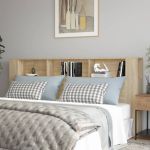 Tăblie de pat cu dulap, stejar sonoma, 220x18,5x104,5 cm GartenMobel Dekor