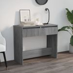Masă consolă, stejar sonoma gri, 89x41x76,5 cm, oțel GartenMobel Dekor