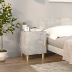 Noptieră, gri beton, lemn prelucrat GartenMobel Dekor
