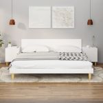 Noptiere, 2 buc., alb, lemn prelucrat GartenMobel Dekor