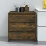 Servantă, stejar afumat, 70x41x75cm, lemn prelucrat GartenMobel Dekor