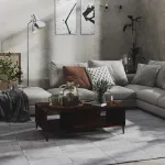 Măsuță de cafea, stejar fumuriu, 103,5x60x35 cm, PAL GartenMobel Dekor