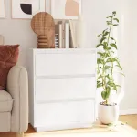 Servantă albă 60x34x75 cm din lemn masiv de pin GartenMobel Dekor