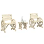 Set mobilier de grădină, 3 piese, lemn masiv de brad GartenMobel Dekor