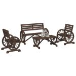 Set mobilier de grădină, 4 piese, lemn masiv de brad GartenMobel Dekor
