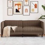 Canapea cu 3 locuri, maro, material textil GartenMobel Dekor