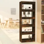 Bibliotecă/Separator stejar afumat 60x30x166 cm, lemn prelucrat GartenMobel Dekor