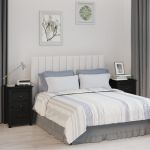 Noptiere, 2 buc., negru, 40x35x61,5 cm, lemn masiv de pin GartenMobel Dekor