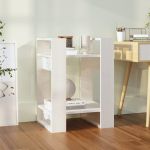Bibliotecă/Separator cameră, alb, 41x35x57 cm, lemn masiv pin GartenMobel Dekor