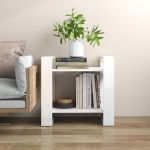 Bibliotecă/Separator cameră, alb, 60x35x57 cm, lemn masiv pin GartenMobel Dekor