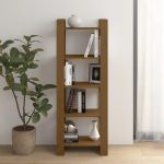 Bibliotecă/Separator cameră, maro miere, 60x35x160 cm lemn GartenMobel Dekor