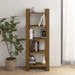 Bibliotecă/Separator cameră, maro miere, 60x35x160 cm lemn GartenMobel Dekor