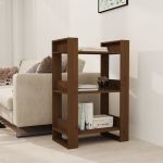 Bibliotecă/Separator cameră, maro miere, 60x35x91 cm lemn pin GartenMobel Dekor