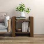 Bibliotecă/Separator cameră maro miere, 60x35x57 cm, lemn masiv GartenMobel Dekor