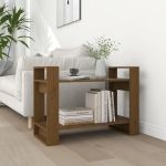 Bibliotecă/Separator cameră maro miere 80x35x56,5 cm lemn masiv GartenMobel Dekor