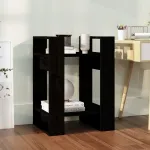 Bibliotecă/Separator cameră negru 41x35x57 cm lemn masiv pin GartenMobel Dekor