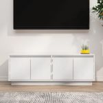 Comodă TV, alb, 110x34x40 cm, lemn masiv de pin GartenMobel Dekor