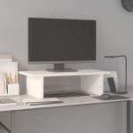 Suport pentru monitor, alb, 50x27x15 cm, lemn masiv pin GartenMobel Dekor