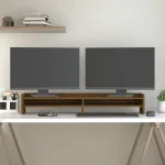 Suport pentru monitor, maro miere, 100x24x16 cm, lemn masiv pin GartenMobel Dekor