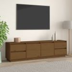 Comodă TV, maro miere, 176x37x47,5 cm, lemn masiv de pin GartenMobel Dekor