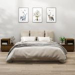 Noptiere, 2 buc, maro miere, 60x34x51 cm, lemn masiv de pin GartenMobel Dekor