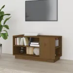 Comodă TV, maro miere, 80x35x40,5 cm, lemn masiv de pin GartenMobel Dekor