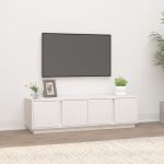 Comodă TV, alb, 140x40x40 cm, lemn masiv de pin GartenMobel Dekor