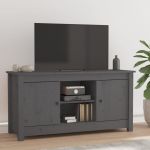 Comodă TV, gri, 103x36,5x52 cm, lemn masiv de pin GartenMobel Dekor