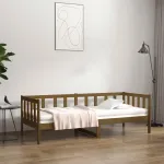 Pat de zi, maro miere, 80x200 cm, lemn masiv de pin GartenMobel Dekor