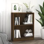 Bibliotecă, stejar maro, 60x24x74,5 cm, lemn prelucrat GartenMobel Dekor
