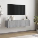 Comodă TV de perete, gri sonoma, 120x30x30 cm, lemn compozit GartenMobel Dekor