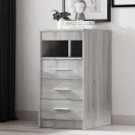 Dulap cu sertar, sonoma gri, 40x50x76 cm, lemn prelucrat GartenMobel Dekor